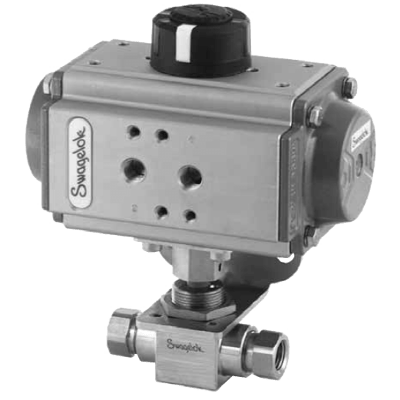 Swagelok 2-Way Pneumatic Ball Valve, H83 Series (ISO 5211-Compliant)